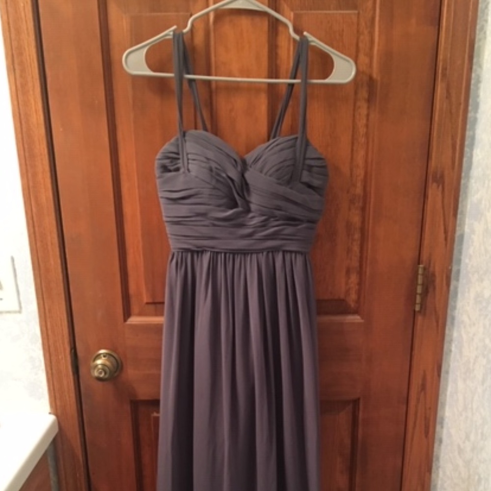 Bill Levkoff Dark Grey Bridesmaid's Dress